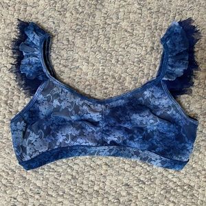 Free people Lace and Ruffle pole dance yoga bra